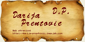 Darija Prentović vizit kartica